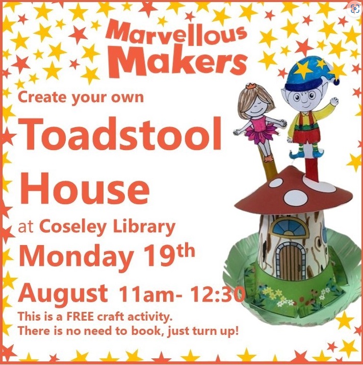 Coseley Library - Toadstool House Craft